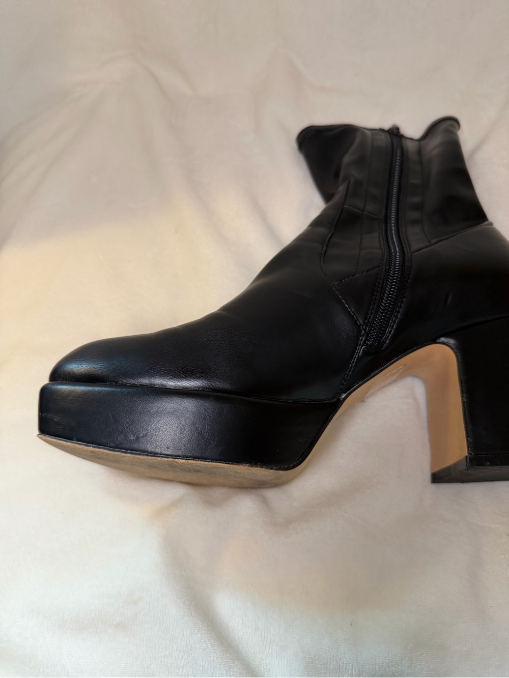 Silent D Otto Boots for Anthropologie Black Platform Block Heel Boot 8.5 / EU 39 - Picture 9 of 12